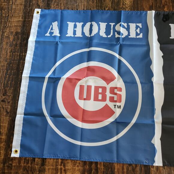 A House Divided Chicago Cubs White Sox Flag Banner New 3x5 Ft Mancave Garage - Picture 4 of 6